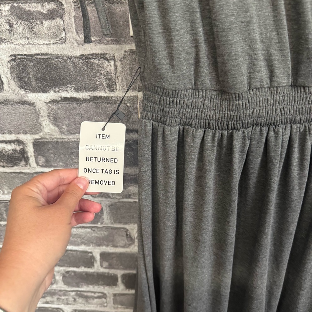NWT Joyfolie GIOVANNA DRESS HEATHER CHARCOAL maxi - Picture 6 of 14